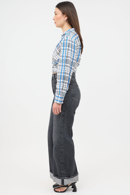 Prabal Gurung SS 2018 Check Wrap Top