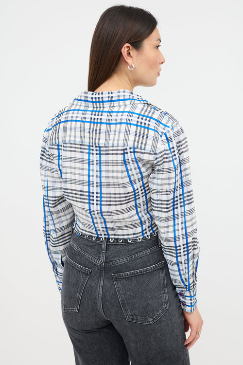 Prabal Gurung SS 2018 Check Wrap Top