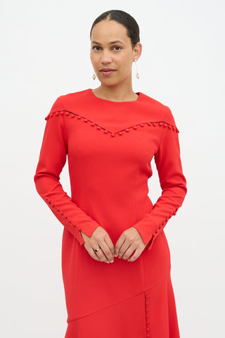 Prabal Gurung Cutout Button Dress