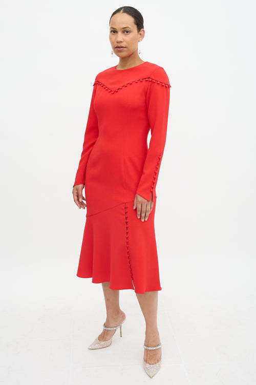 Prabal Gurung Cutout Button Dress