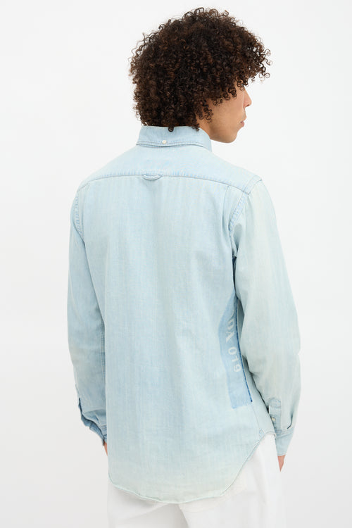 Prada Chambray 019 Logo Shirt