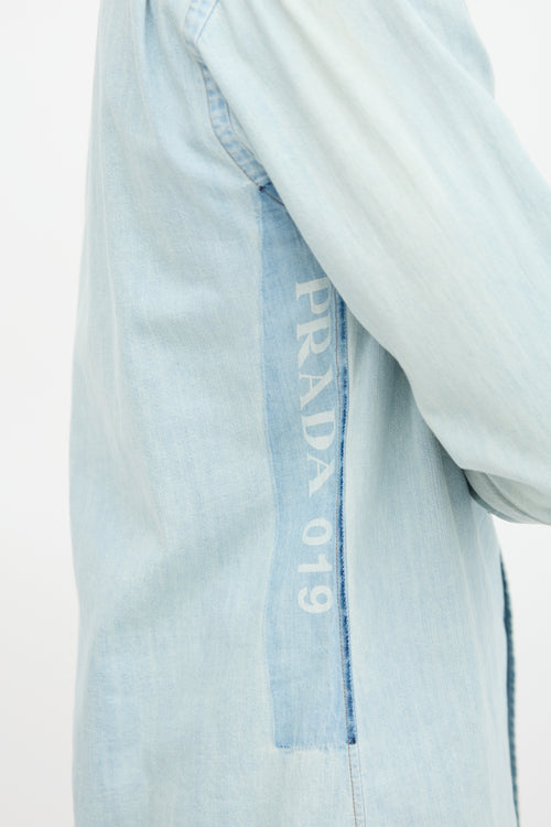 Prada Chambray 019 Logo Shirt