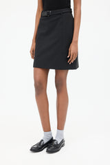 Prada 1990s Belted Mini Skirt