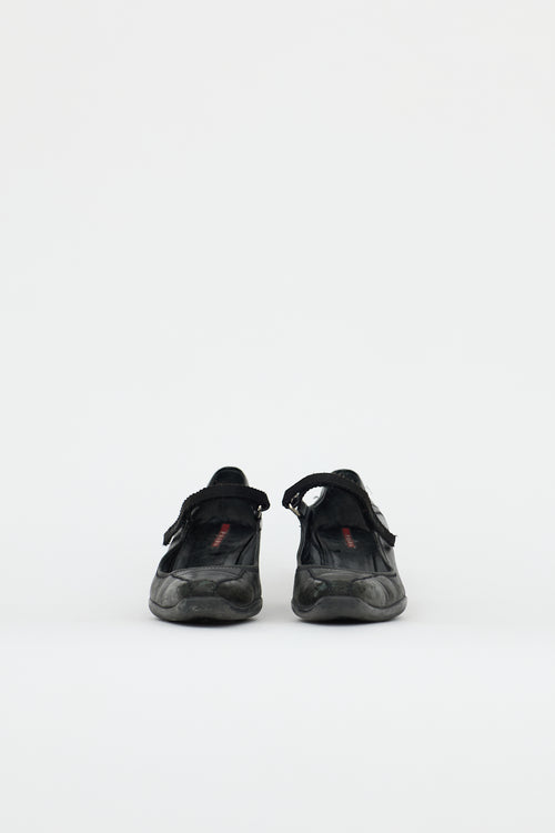 Prada 1990s Sport Leather Mary Jane Pump
