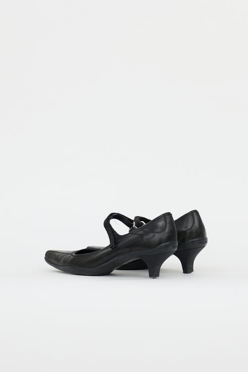 Prada 1990s Sport Leather Mary Jane Pump