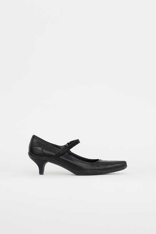 Prada 1990s Sport Leather Mary Jane Pump