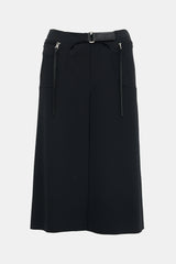 Prada 1999 Wool Vented Midi Skirt