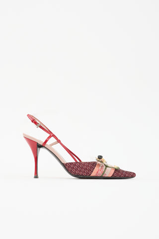 Prada 2003 Printed Flower Heel