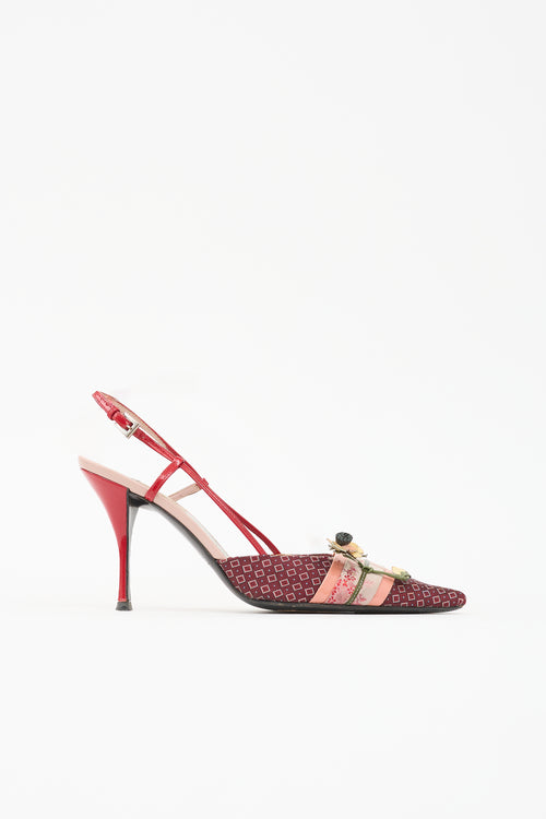 Prada 2003 Printed Flower Heel