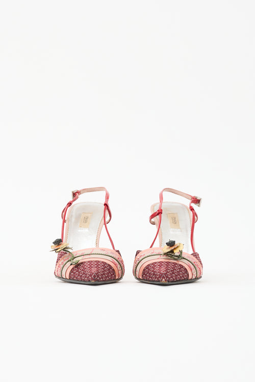 Prada 2003 Printed Flower Heel