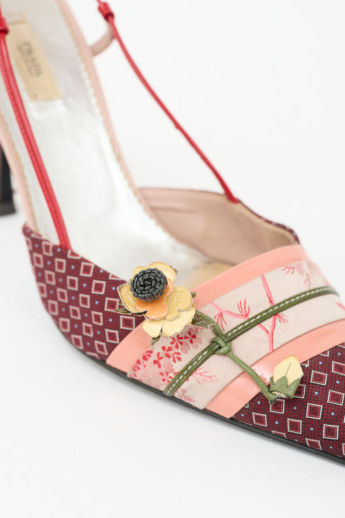 Prada 2003 Printed Flower Heel