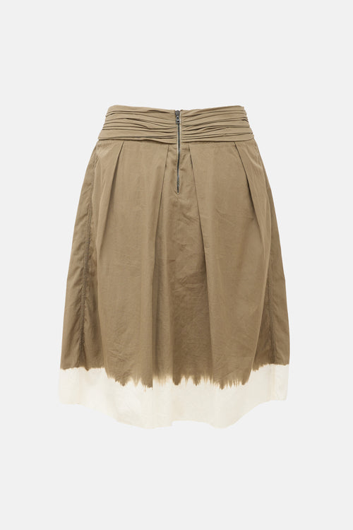 Prada SS 2004 Dip-Dye Pleated Skirt