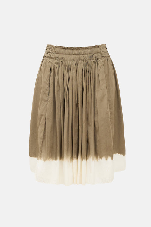 Prada SS 2004 Dip-Dye Pleated Skirt