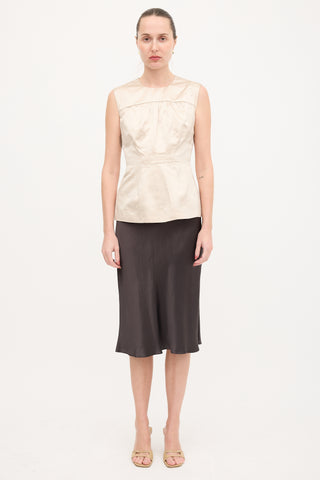 Prada 2006 Silk Peplum Top