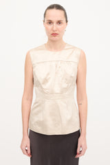Prada 2006 Silk Peplum Top