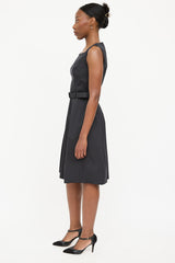 Prada 2007 Pleated Belted Dress