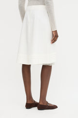 Prada 2007 Pleated Hem Midi Skirt
