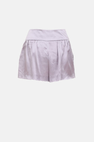 Prada 2008 Silk Pleated Shorts