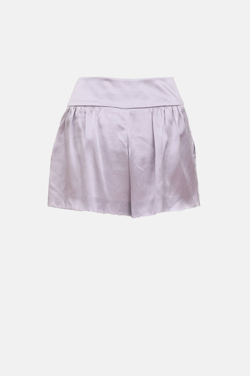 Prada 2008 Silk Pleated Shorts