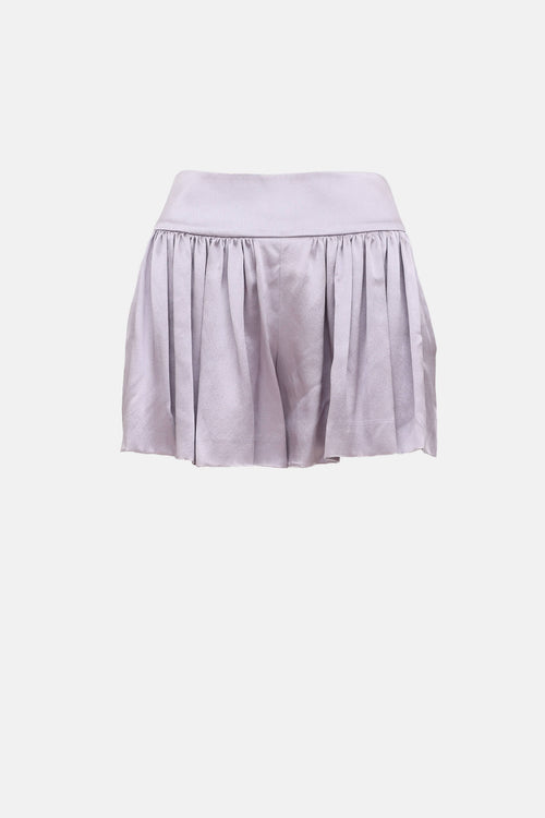Prada 2008 Silk Pleated Shorts