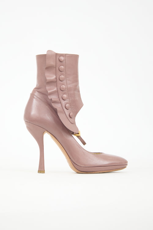 Prada 2008 Leather Spats Heel