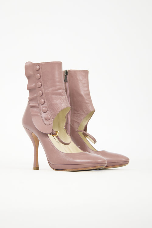 Prada 2008 Leather Spats Heel