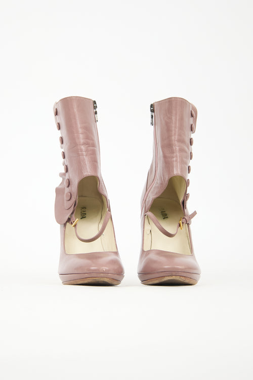 Prada 2008 Leather Spats Heel