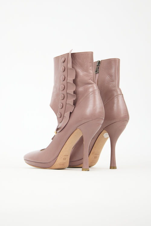 Prada 2008 Leather Spats Heel