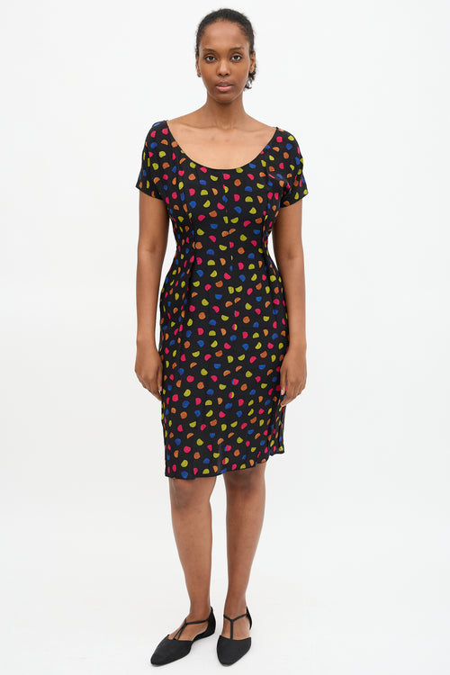 Prada 2008 Silk Dot Printed Dress