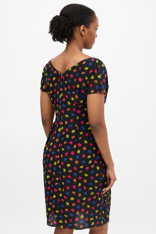 Prada 2008 Silk Dot Printed Dress