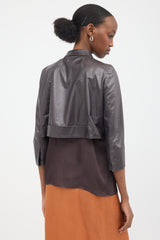 Prada 2009 Leather Cropped Jacket