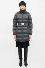 Prada 2009 Nylon & Down Belted Coat