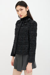 Prada 2012 Wool Embellished Tweed Jacket