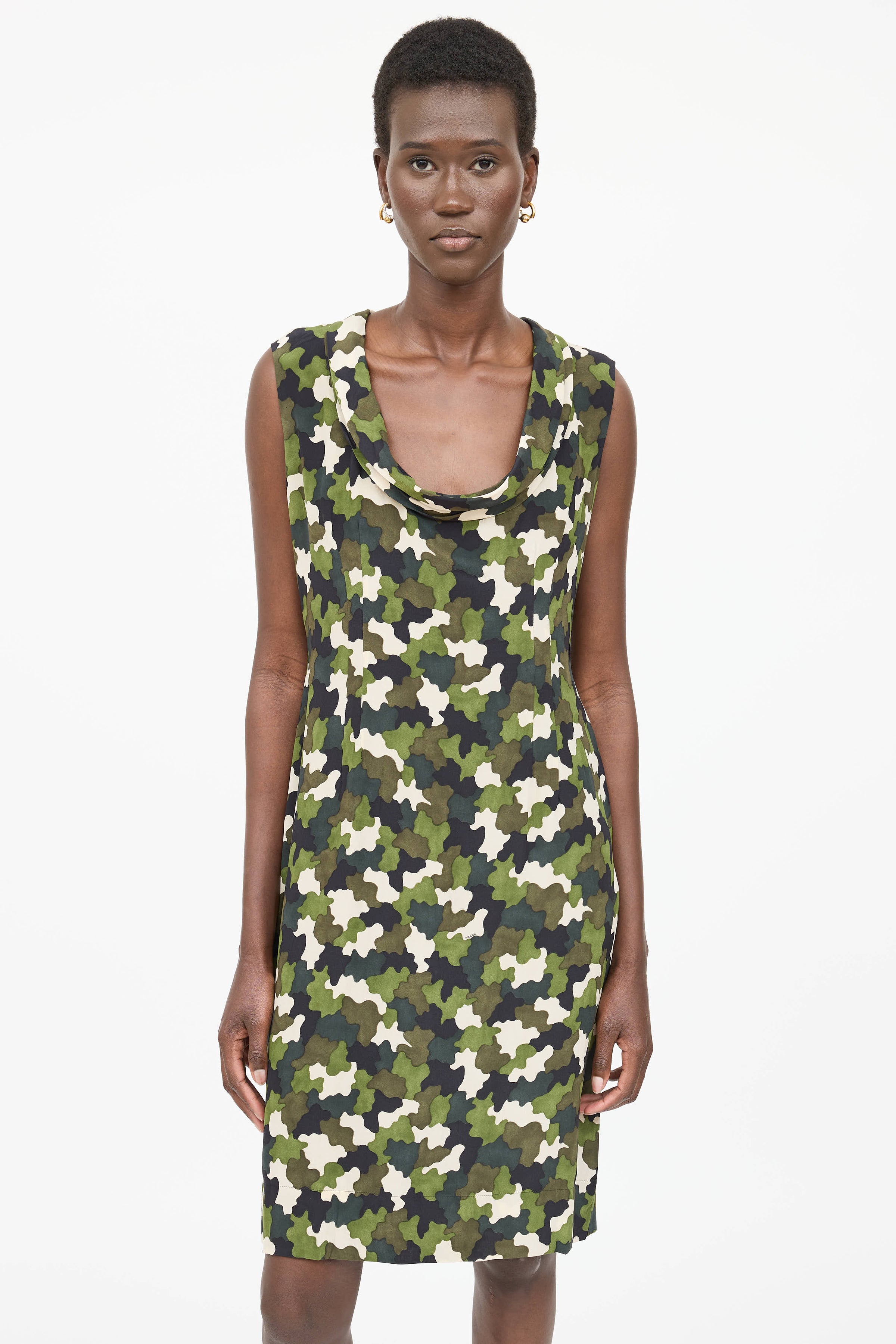 Prada // 2010 Silk Camo Dress VSP Consignment Prada // 2010 Silk Camo Dress VSP Consignment