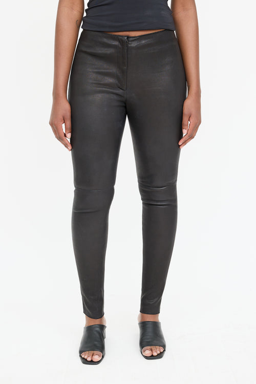 Prada 2010 Leather Slim Pant