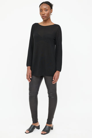 Prada 2010 Leather Slim Pant