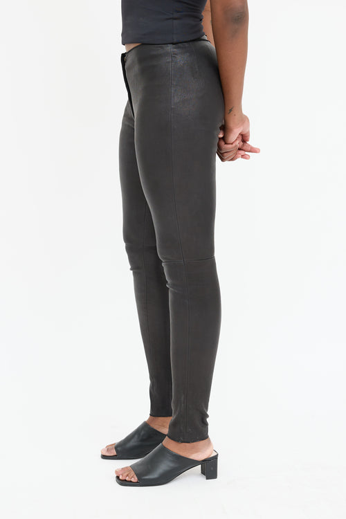 Prada 2010 Leather Slim Pant