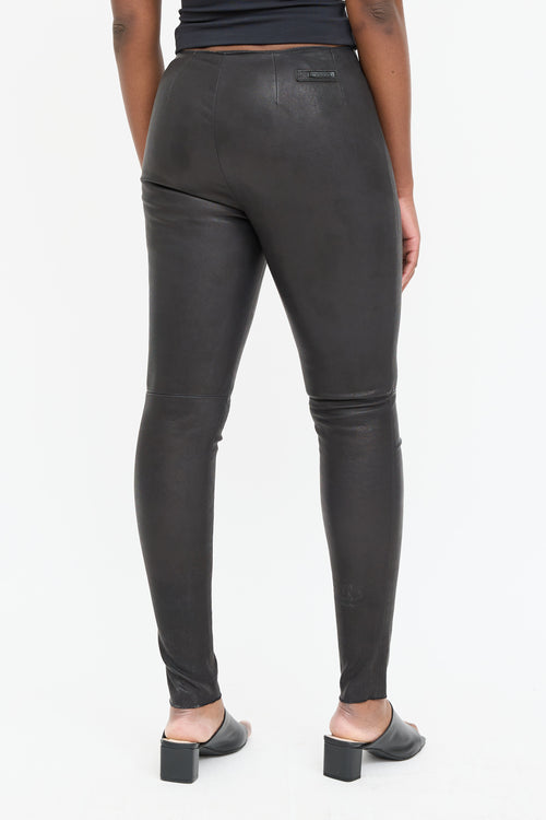 Prada 2010 Leather Slim Pant