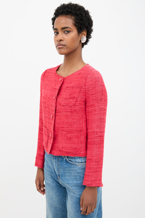 Prada 2010 Silk Slub Tweed Jacket