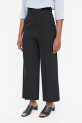 Prada 2011 Wool Wide Leg Cropped Trouser