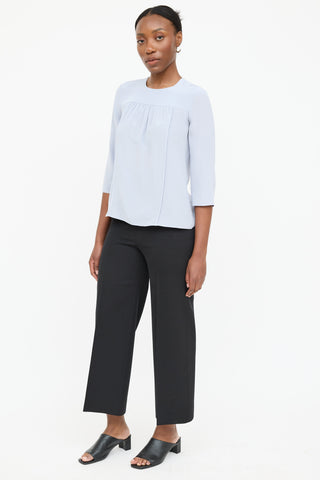 Prada 2011 Wool Wide Leg Cropped Trouser