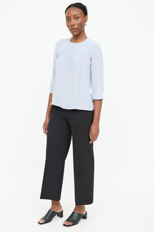 Prada 2011 Wool Wide Leg Cropped Trouser