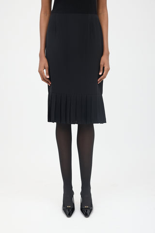 Prada 2011 Pleated Midi Skirt