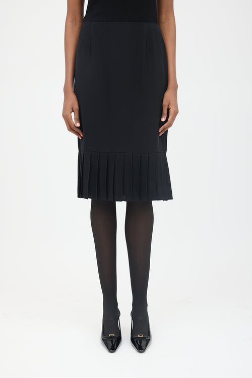 Prada 2011 Pleated Midi Skirt