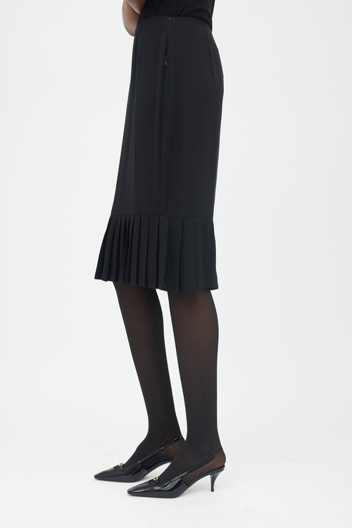 Prada 2011 Pleated Midi Skirt