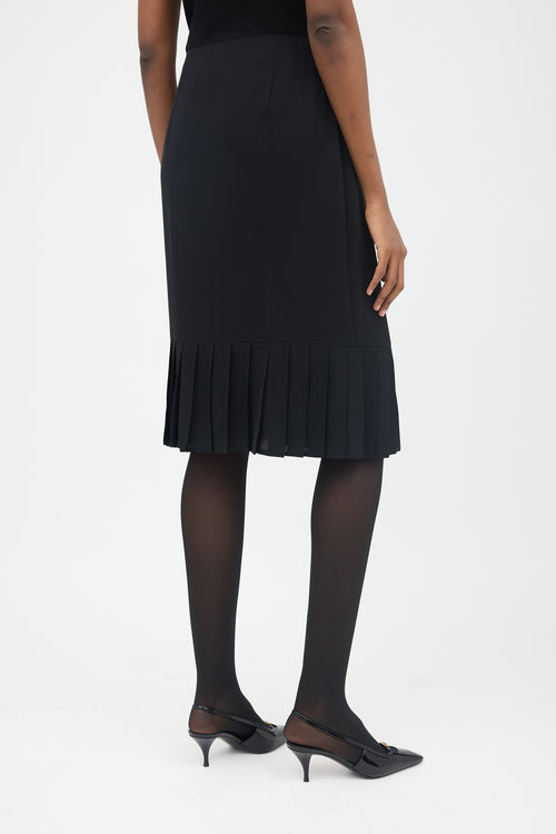 Prada 2011 Pleated Midi Skirt