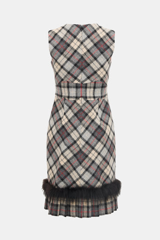 Prada 2011 Wool Plaid Shift Dress