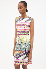 Prada 2012 Le Voyageur Silk Printed Dress