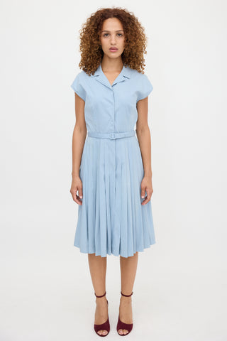 Prada 2012 Pleated Belted Dress