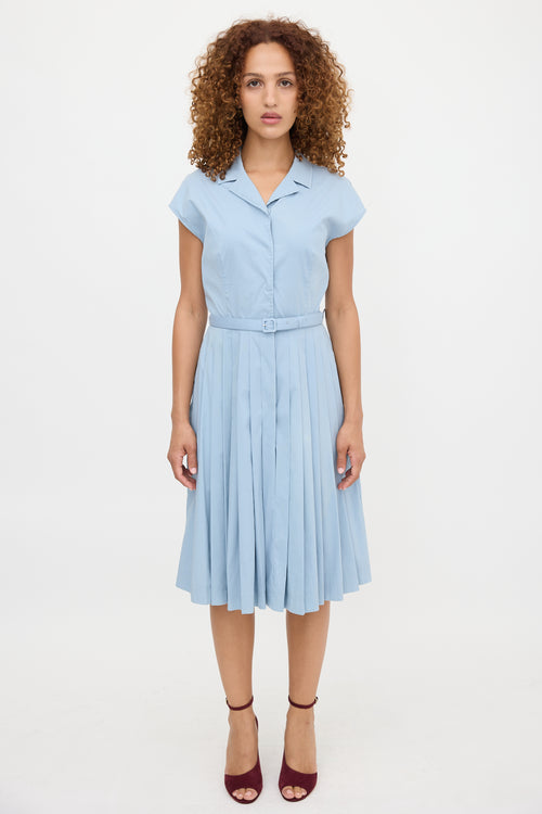 Prada 2012 Pleated Belted Dress